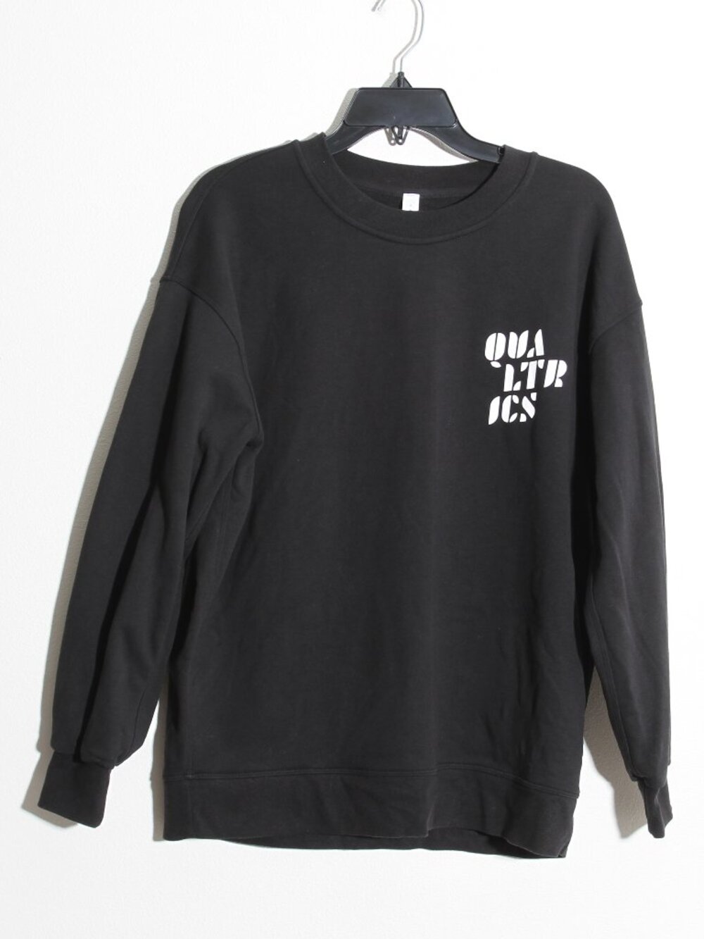 Lululemon Perfectly Oversized Crew Qualtrics Black Sweatshirt Cotton Graphic 4